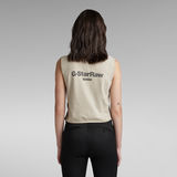 G-Star RAW® Boxy Cropped Graphic Vest Beige