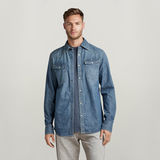 G-Star RAW® 3301 Regular Hemd Evergreen Mittelblau