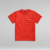 G-Star RAW® Double Pocket Utility Loose T-Shirt Rot