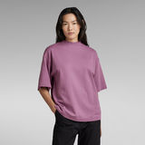 G-Star RAW® Mock Neck Loose T-Shirt Purple