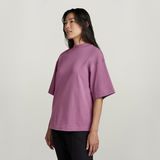 G-Star RAW® Mock Neck Loose T-Shirt Lila