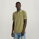 G-Star RAW® Polo Dunda Slim Stripe Vert