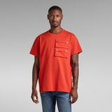 G-Star RAW® Double Pocket Utility Loose T-Shirt Rot