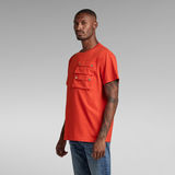 G-Star RAW® Double Pocket Utility Loose T-Shirt Rot
