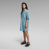 G-Star RAW® Premium Denim Shirt Kleid Hellblau