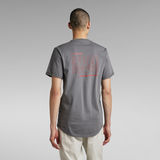 G-Star RAW® T-shirt Lash Back Text Gris