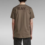G-Star RAW® Faded RAW Back Graphic Slim T-Shirt Brown