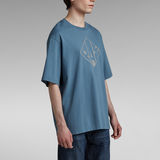 G-Star RAW® Typography Boxy T-Shirt Mittelblau