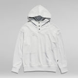 G-Star RAW® Irregular Graphics Pocket Loose Hoodie Grau