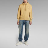 G-Star RAW® Back Graphic Loose Hooded Sweater Beige
