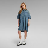 G-Star RAW® Denim Shirt Kleid Mittelblau
