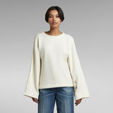 G-Star RAW® Adjustable Sleeve Cropped Sweater White