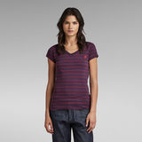 G-Star RAW® T-Shirt Eyben Stripe Slim V-Neck Multi color