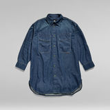 G-Star RAW® Oversized Flap Pocket Hemd Evergreen Mittelblau