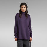 G-Star RAW® Essential Mock Relaxed Strickpullover Lila