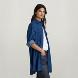 G-Star RAW® Oversized Flap Pocket Hemd Evergreen Dunkelblau