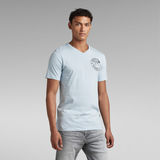 G-Star RAW® Merman Back Graphic Slim T-Shirt Light blue
