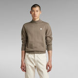 G-Star RAW® Premium Core Mock Neck Knitted Pullover Braun