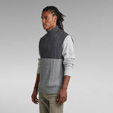 G-Star RAW® Cable Color Block Loose Turtle Knit Multi color