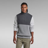 G-Star RAW® Cable Color Block Loose Turtle Knit Multi color