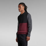 G-Star RAW® Jersey Cable Color Block Loose Knit Multi color