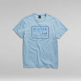 G-Star RAW® T-shirt Applique Multi Technique Bleu clair