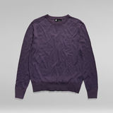 G-Star RAW® Core Round Neck Knitted Sweater Purple