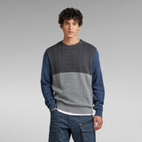 G-Star RAW® Cable Color Block Loose Knit Pullover Mehrfarbig