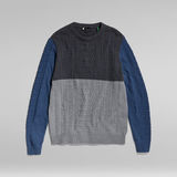 G-Star RAW® Jersey Cable Color Block Loose Knit Multi color