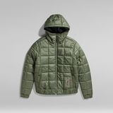 G-Star RAW® Meefic Square Quilted Hooded Jacket Green