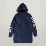 G-Star RAW® Multi Graphic Loose Hooded Sweater Dress Dark blue