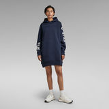 G-Star RAW® Multi Graphic Loose Hooded Sweater Kleid Dunkelblau
