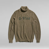 G-Star RAW® Stencil Graphic Turtle Knit Brown