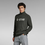 G-Star RAW® Stencil Graphic Turtle Knit Grey