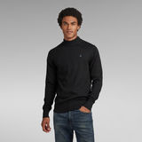 G-Star RAW® Premium Core Mock Neck Knitted Pullover Schwarz
