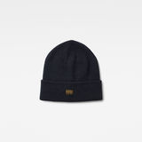 G-Star RAW® Effo Long Beanie Dunkelblau front flat