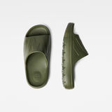 G-Star RAW® D Staq Tonal Slides Green both shoes