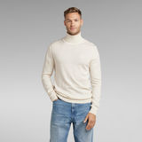 G-Star RAW® Premium Core Turtle Neck Knitted Sweater White