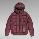 G-Star RAW® Meefic Squared Quilted Hooded Jacket Purple