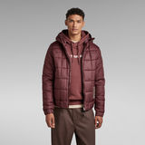 G-Star RAW® Meefic Squared Quilted Hooded Jacket Purple