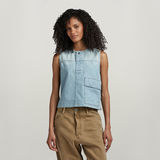 G-Star RAW® Premium Cropped Shirt Sleeveless Light blue