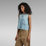 G-Star RAW® Premium Cropped Shirt Sleeveless Light blue