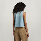 G-Star RAW® Premium Cropped Shirt Sleeveless Light blue