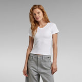 G-Star RAW® Deep Scoop Ultra Slim T-Shirt Weiß