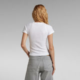 G-Star RAW® Deep Scoop Ultra Slim T-Shirt Weiß