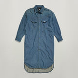 G-Star RAW® Robe-chemise Long Western Evergreen Bleu moyen