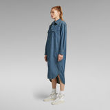 G-Star RAW® Long Western Shirt Kleid Evergreen Mittelblau