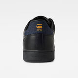 G-Star RAW® Cadet Leather Denim Sneakers Black back view