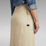 G-Star RAW® Button Down Long Pocket Skirt Beige