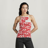 G-Star RAW® Printed Tank Top Cropped Ultra Slim Multi color
